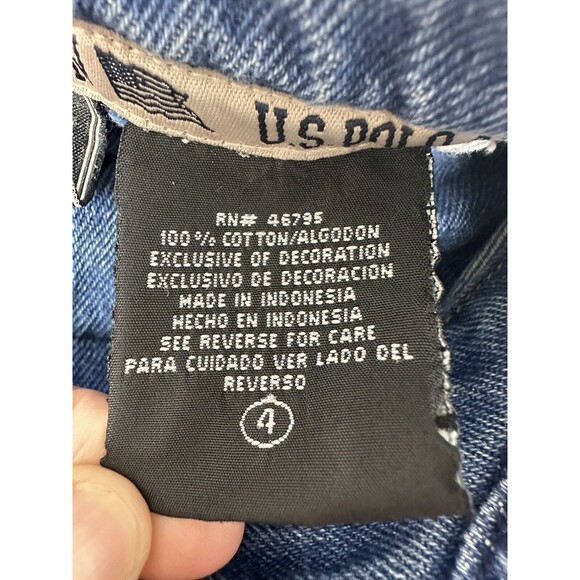 US Polo vintage 90’ kids Blue Jean Denim Jacket - Childs Size 4  great condition - Picture 8 of 9